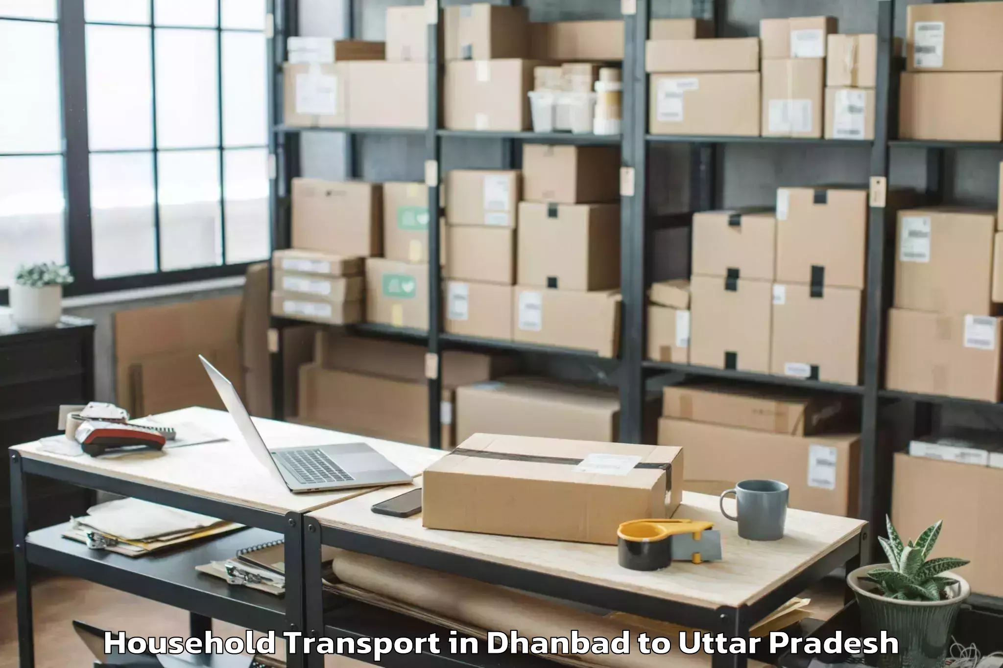 Book Dhanbad to Greater Noida Household Transport Online